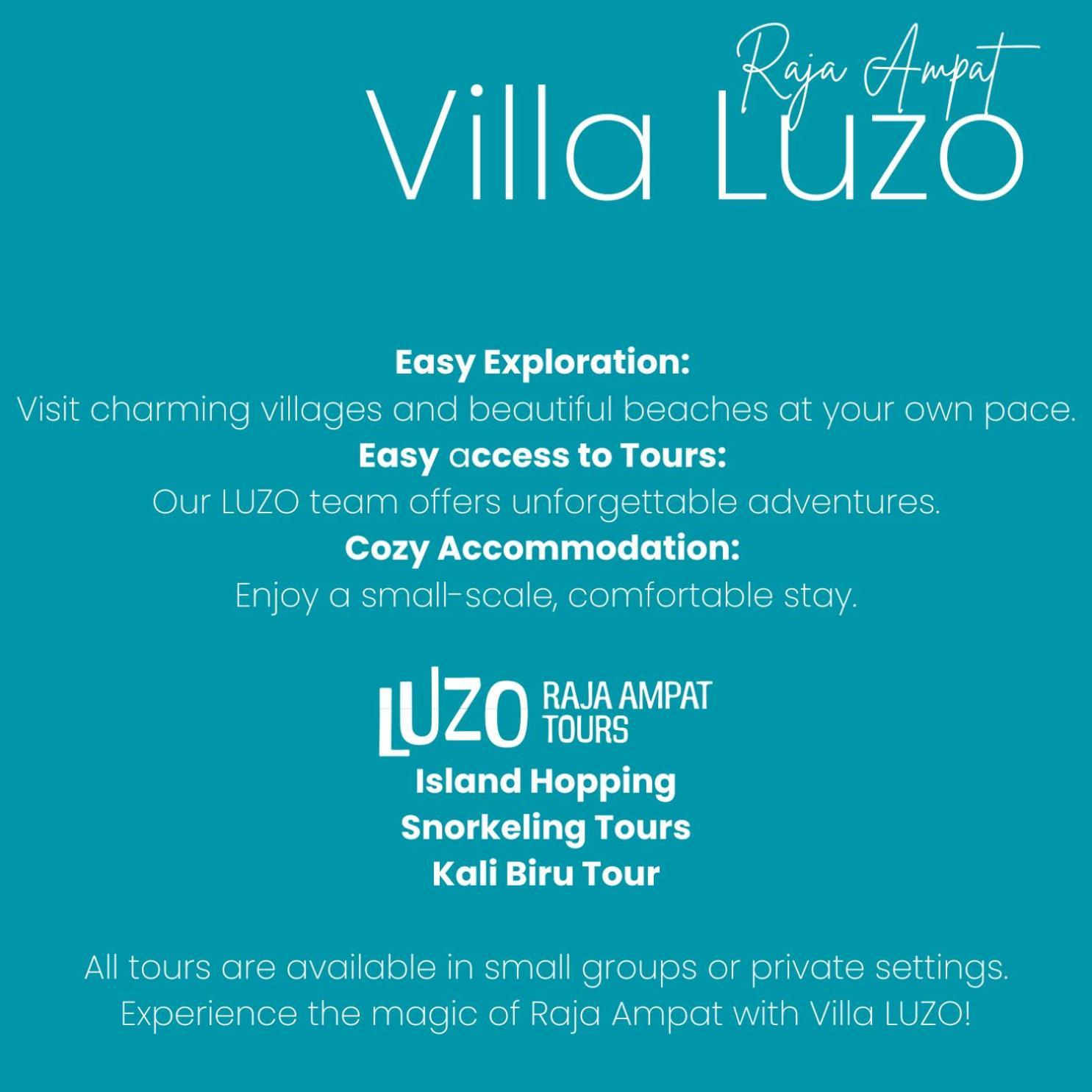 Villa Luzo & Tours Saonek Luaran gambar
